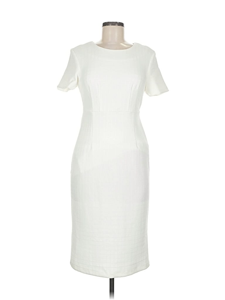 Pre-owned Pure Navy Cocktail Dress In White