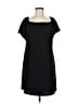 Charles Henry Solid Black Casual Dress Size M - photo 1