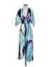 Lezat 100% Polyester Print Blue Cocktail Dress Size XS - photo 1