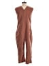 Voz 100% Fiber Solid Brown Jumpsuit Size S - photo 2