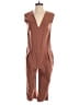 Voz 100% Fiber Solid Brown Jumpsuit Size S - photo 1
