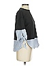 Renvy Color Block Gray 3/4 Sleeve Top Size XS - photo 4