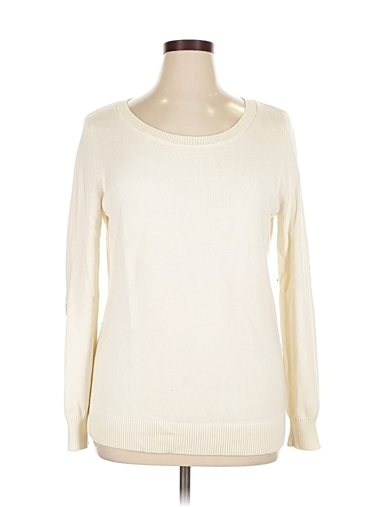 Pre-owned Banana Republic Pullover Sweater In White