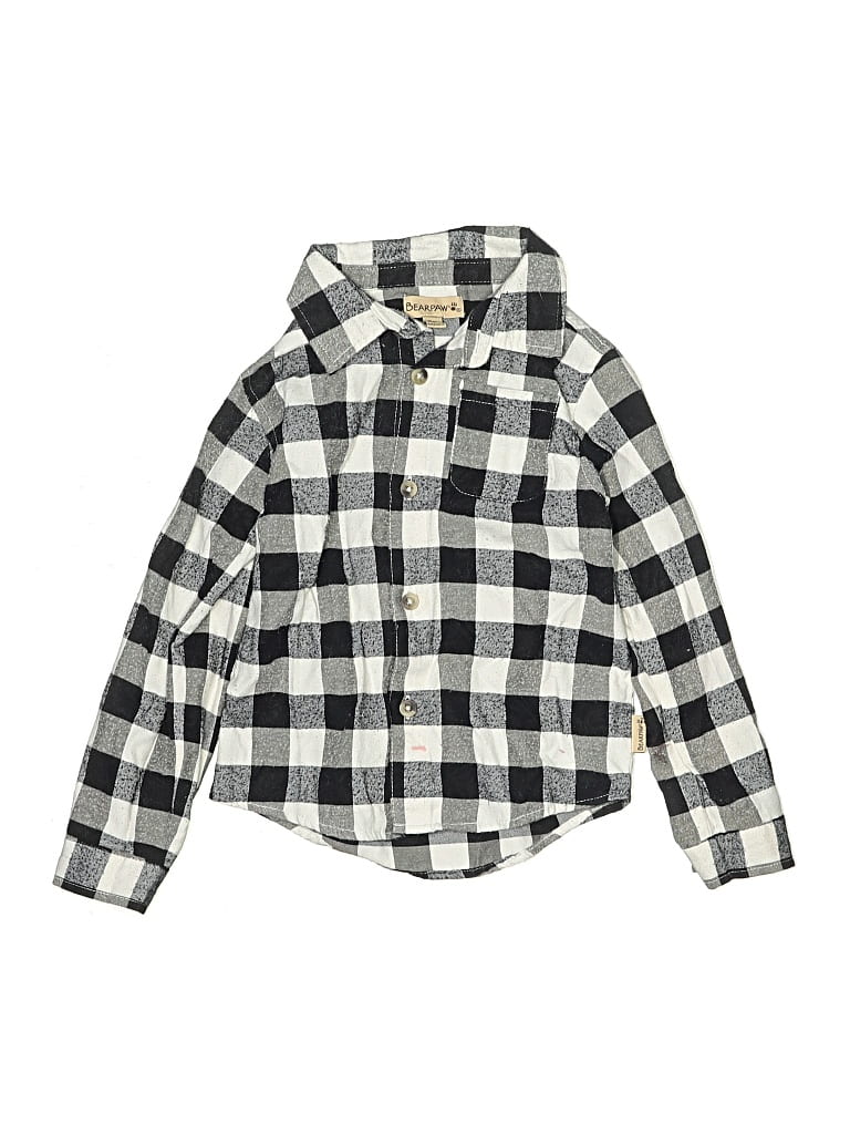 Click to view more detailed imagery on our partner's website Pre-owned Bearpaw Kids' Long Sleeve Button Down Shirt In Gray