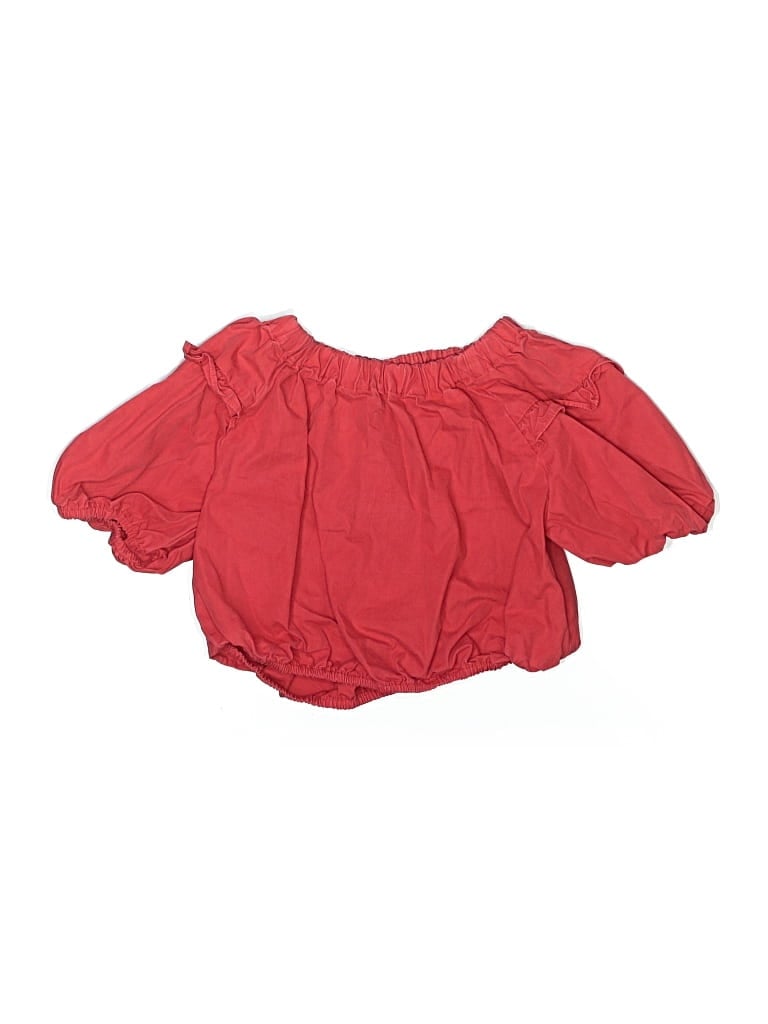 Pre-owned Zara Kids' 3/4 Sleeve Blouse In Red