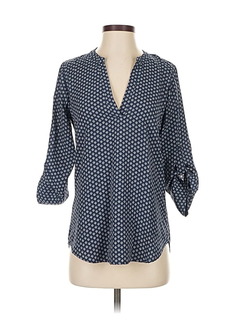 Pre-owned Maison Jules 3/4 Sleeve Blouse In Blue