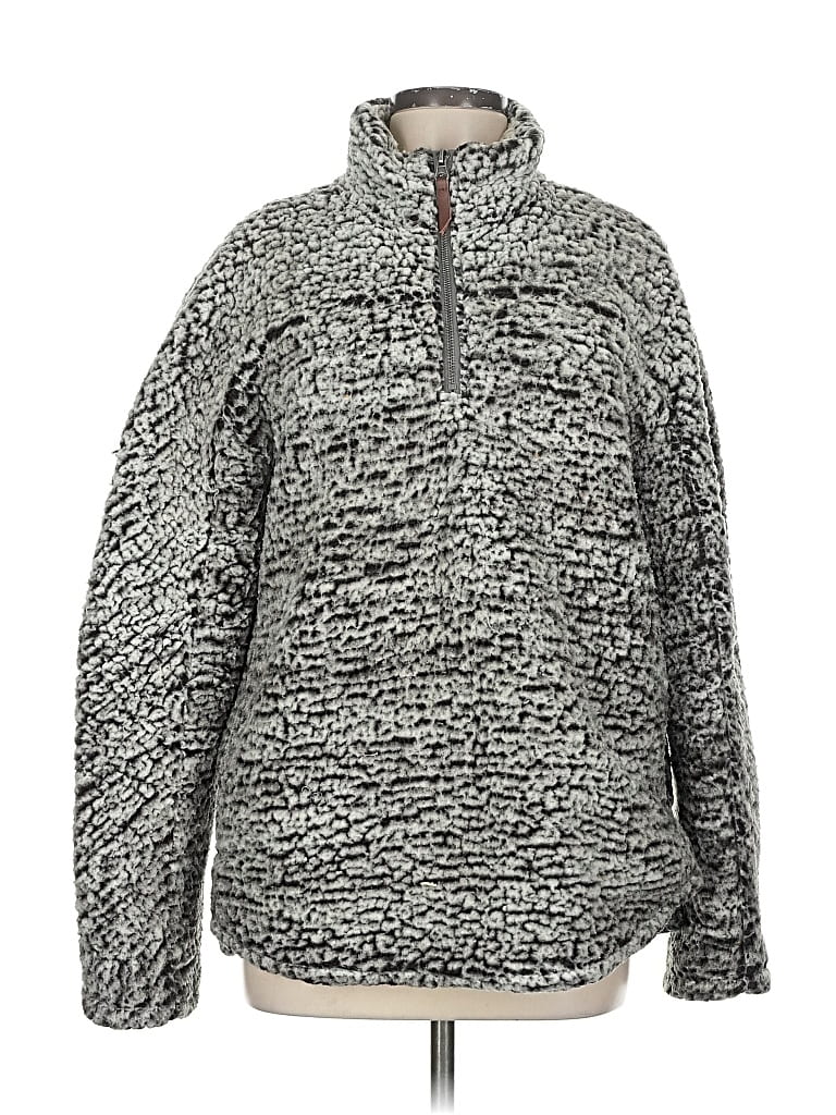 Pre-owned Thread & Supply Fleece Jacket In Gray
