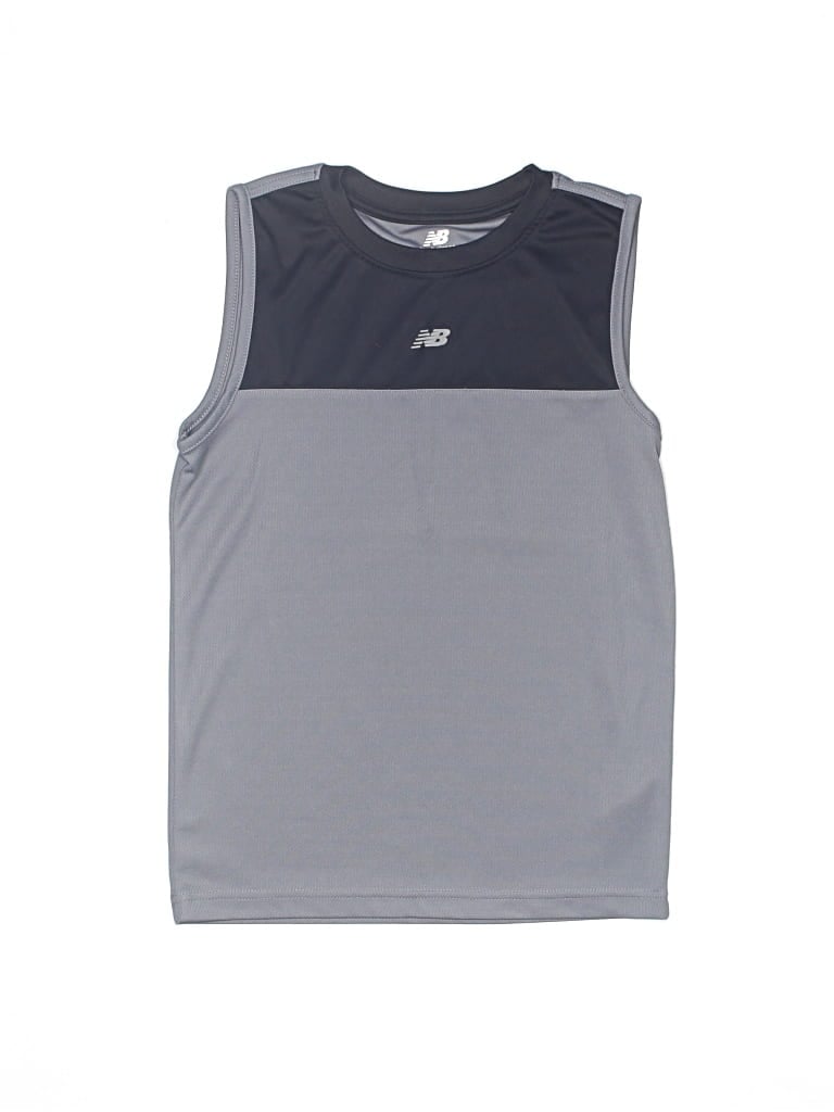 Pre-owned New Balance Kids' Active Tank Top In Gray