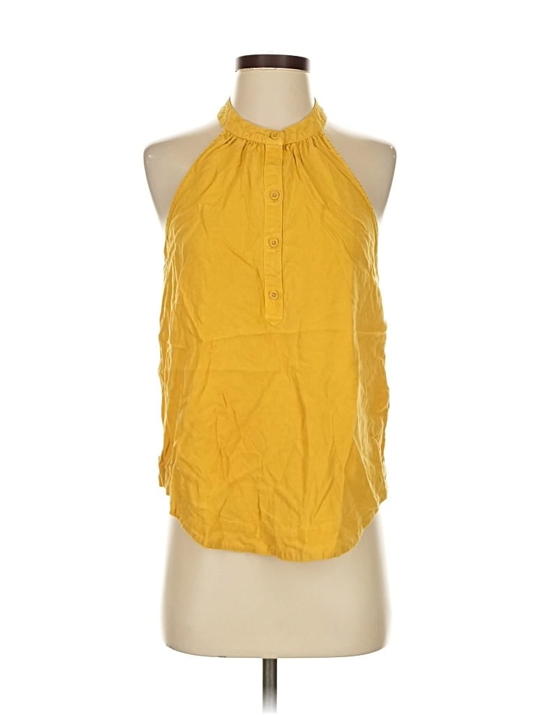 Pre-owned Cloth & Stone X Anthropologie Sleeveless Blouse In Yellow