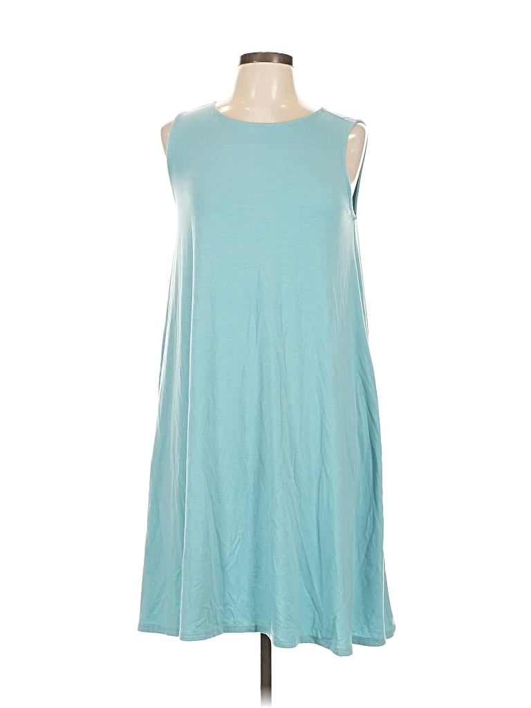 Pre-owned Zenana Casual Dress In Blue