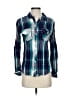 Rails 100% Rayon Plaid Teal Long Sleeve Button-Down Shirt Size XS - photo 1