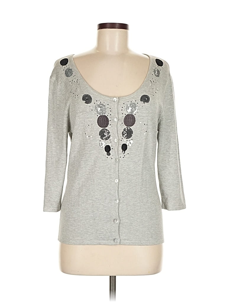 Pre-owned Avalin Cardigan Sweater In Silver