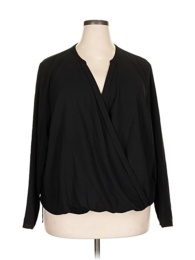 Pre-owned Remade Long Sleeve Blouse In Black