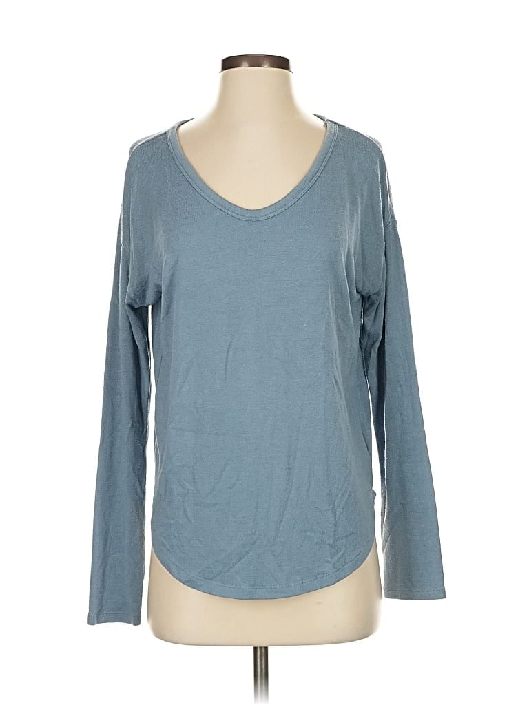 Pre-owned Gap 3/4 Sleeve T-shirt In Blue