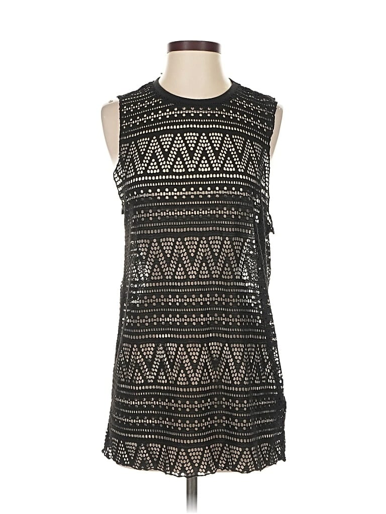 Pre-owned Divided By H&m Sleeveless Top Black High Neck Tops