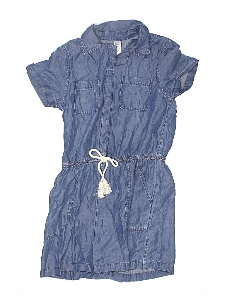 Pre-owned Justice Kids' Dress In Blue