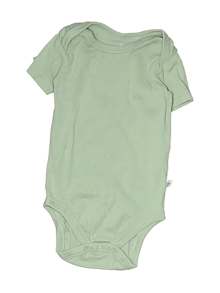 Pre-owned Honest Baby Clothing Babies' Short Sleeve Onesie In Green