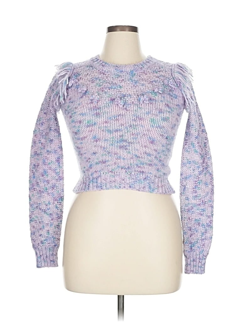 Pre-owned Loveshackfancy Pullover Sweater In Purple