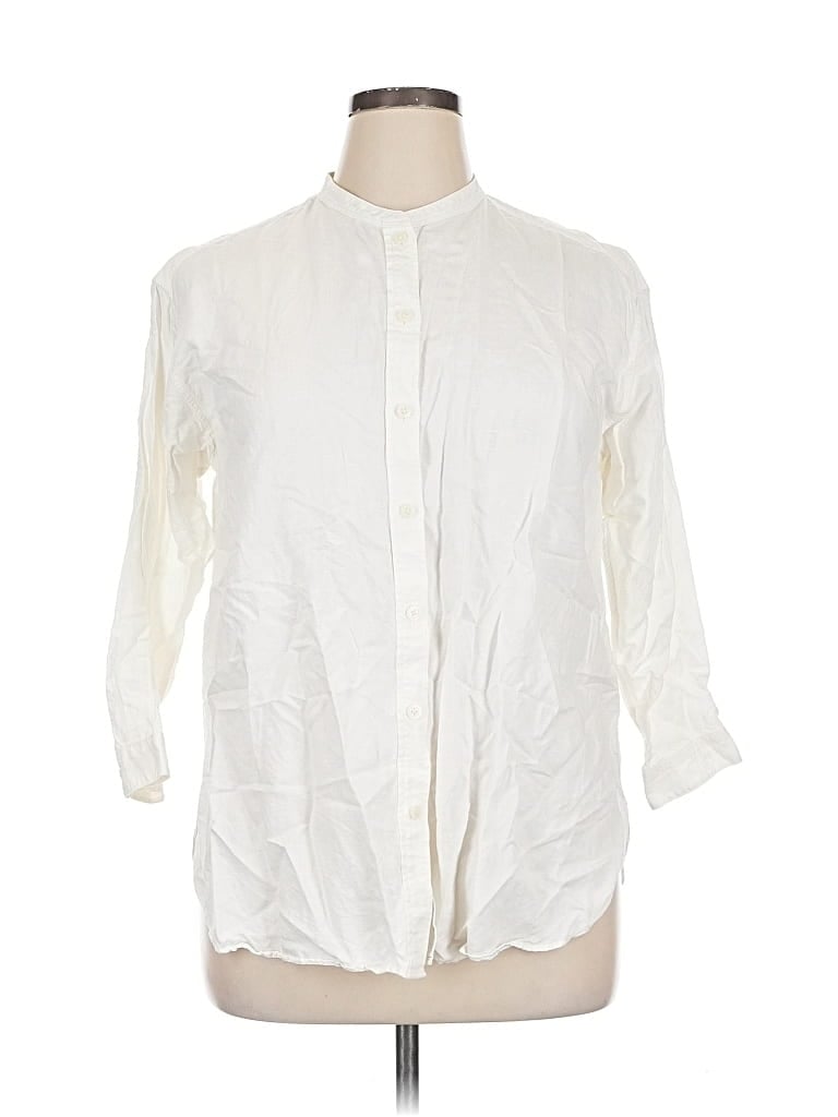 Click to view more detailed imagery on our partner's website Pre-owned Uniqlo 3/4 Sleeve Button Down Shirt In White