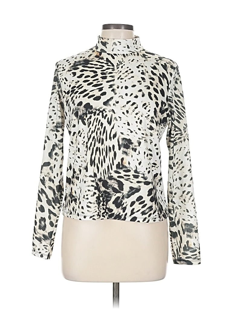 Pre-owned Elie Tahari Long Sleeve Turtleneck In White