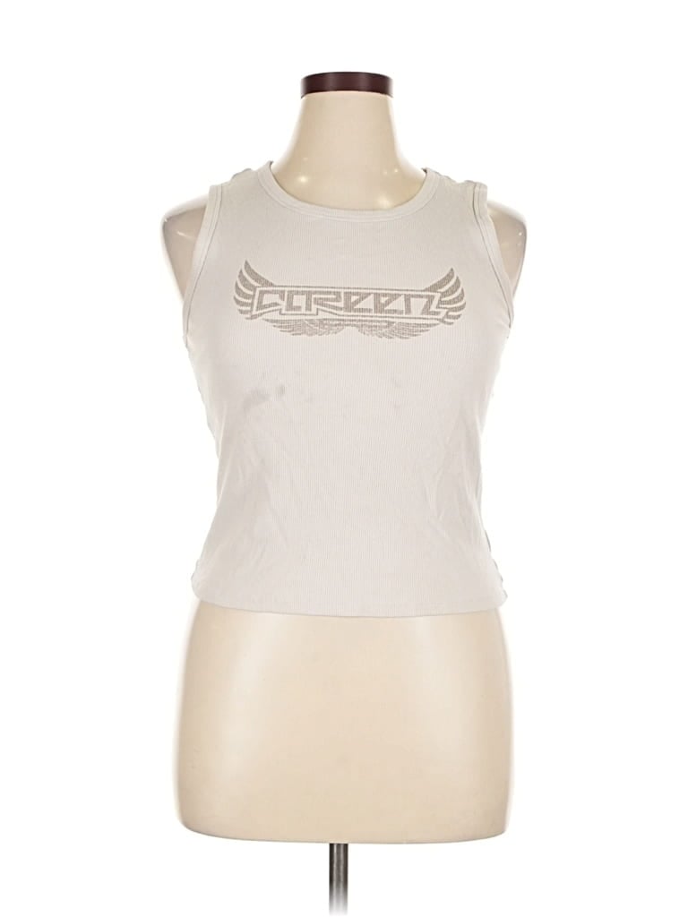 Pre-owned Divided By H&m Sleeveless T-shirt In White