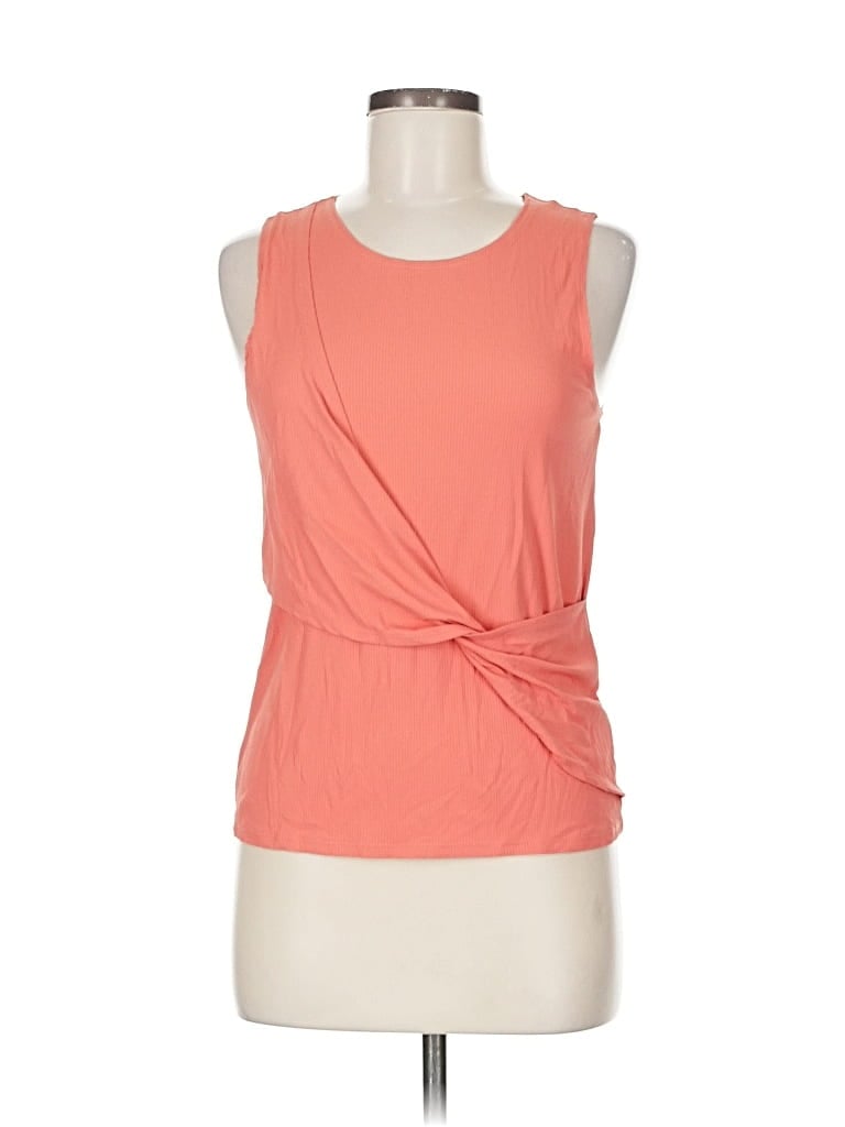 Pre-owned Tavi Sleeveless Top Orange Halter Neckline Tops