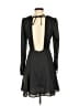 Aryn K. 100% Polyester Solid Black Casual Dress Size S - photo 2