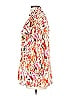 Unbranded 100% Polyester Orange White 3/4 Sleeve Blouse Size L - photo 5