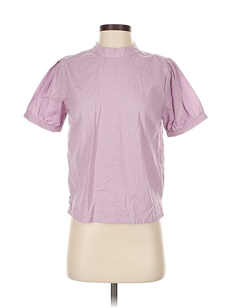 Pre-owned Assorted Brands Short Sleeve Blouse In Purple