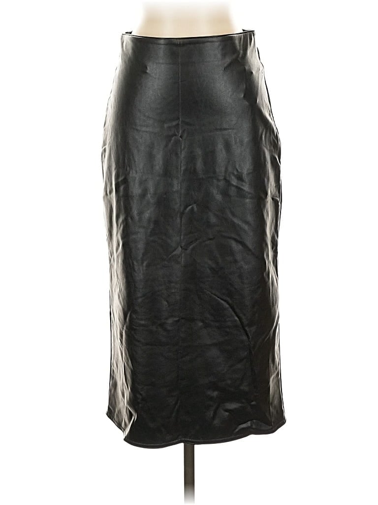 Pre-owned 1.state Faux Leather Skirt In Black