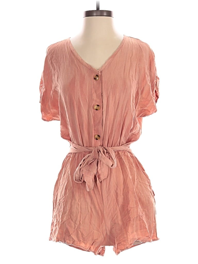 Pre-owned Pink Lily Romper In Orange