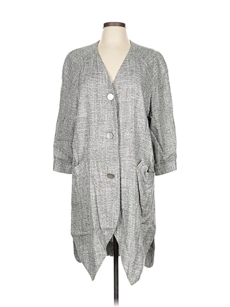 Pre-owned Assorted Brands Coat In Gray