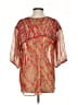 World Market 100% Polyester Red Short Sleeve Blouse Size Sm - Med - photo 2