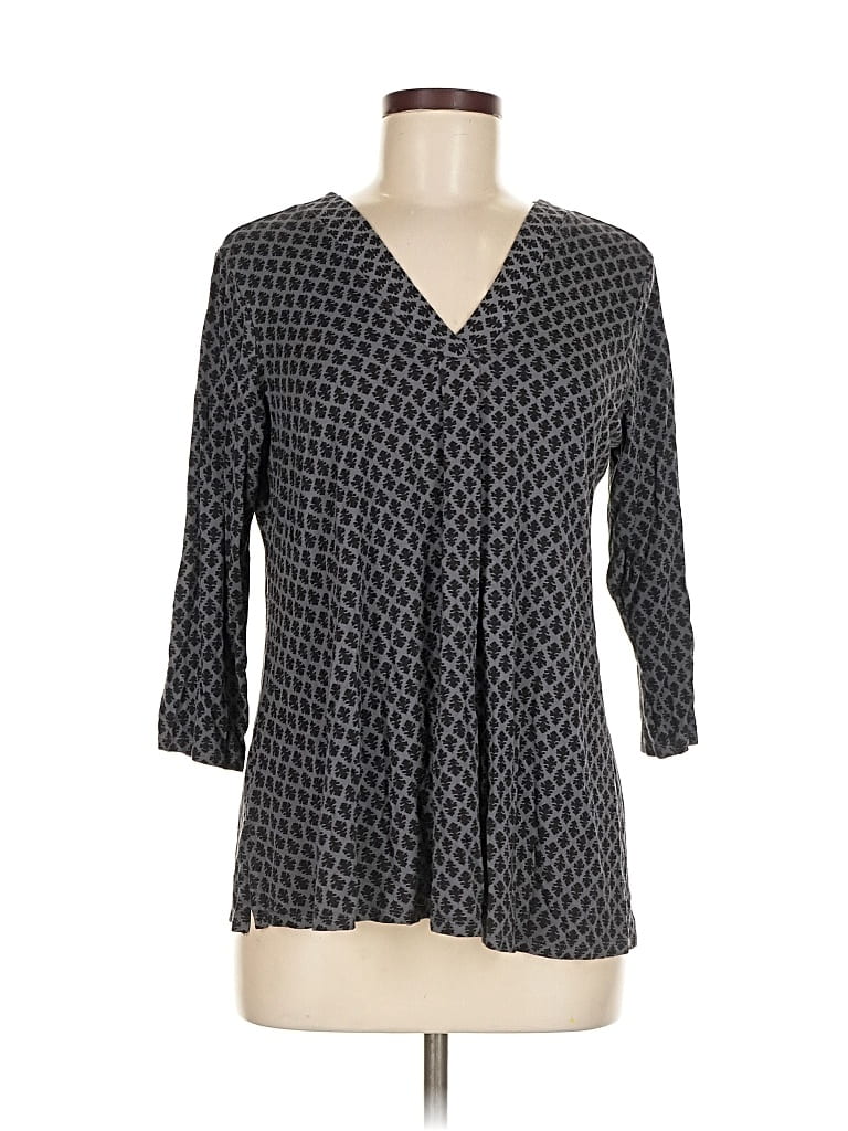 Pre-owned Croft & Barrow 3/4 Sleeve T-shirt In Black