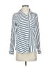 Topshop 100% Polyester Stripes Blue Long Sleeve Blouse Size 2 - photo 1
