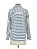 Topshop 100% Polyester Stripes Blue Long Sleeve Blouse Size 2 - photo 2