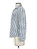 Topshop 100% Polyester Stripes Blue Long Sleeve Blouse Size 2 - photo 5