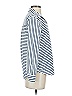 Topshop 100% Polyester Stripes Blue Long Sleeve Blouse Size 2 - photo 4