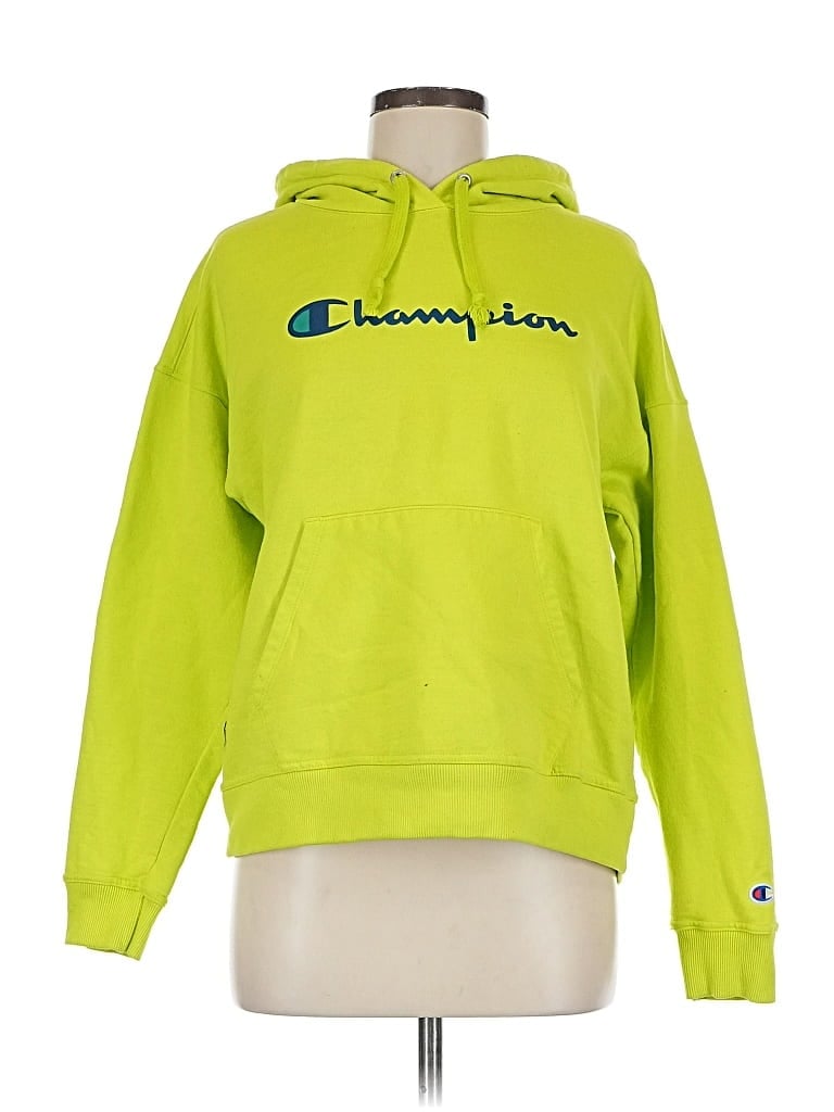 Pre-owned Champion Pullover Hoodie In Green