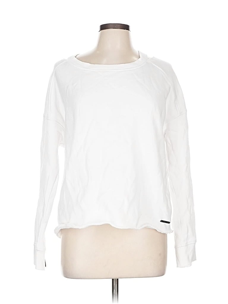 Pre-owned Donna Karan Sweatshirt In White