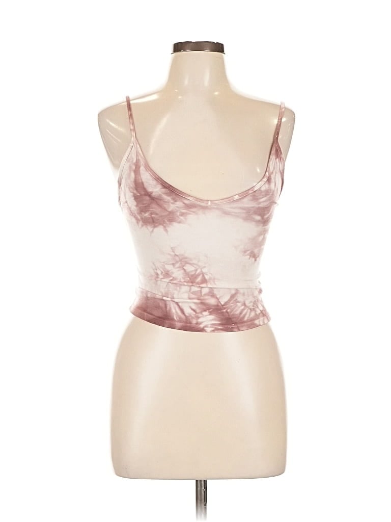 Pre-owned Brandy Melville Tank Top Pink Strapless Neckline Tops