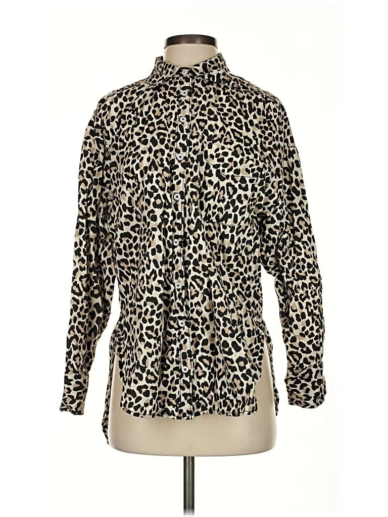 Click to view more detailed imagery on our partner's website Pre-owned Maeve Long Sleeve Blouse In Brown