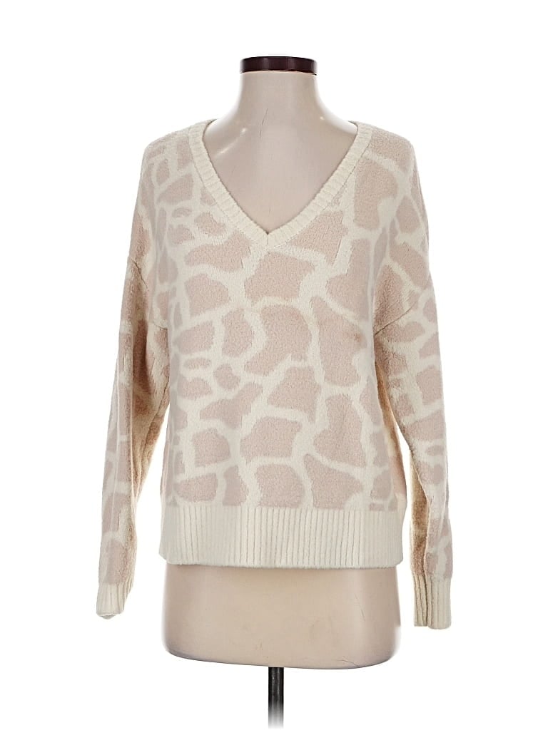 Pre-owned Ann Taylor Loft Pullover Sweater In White
