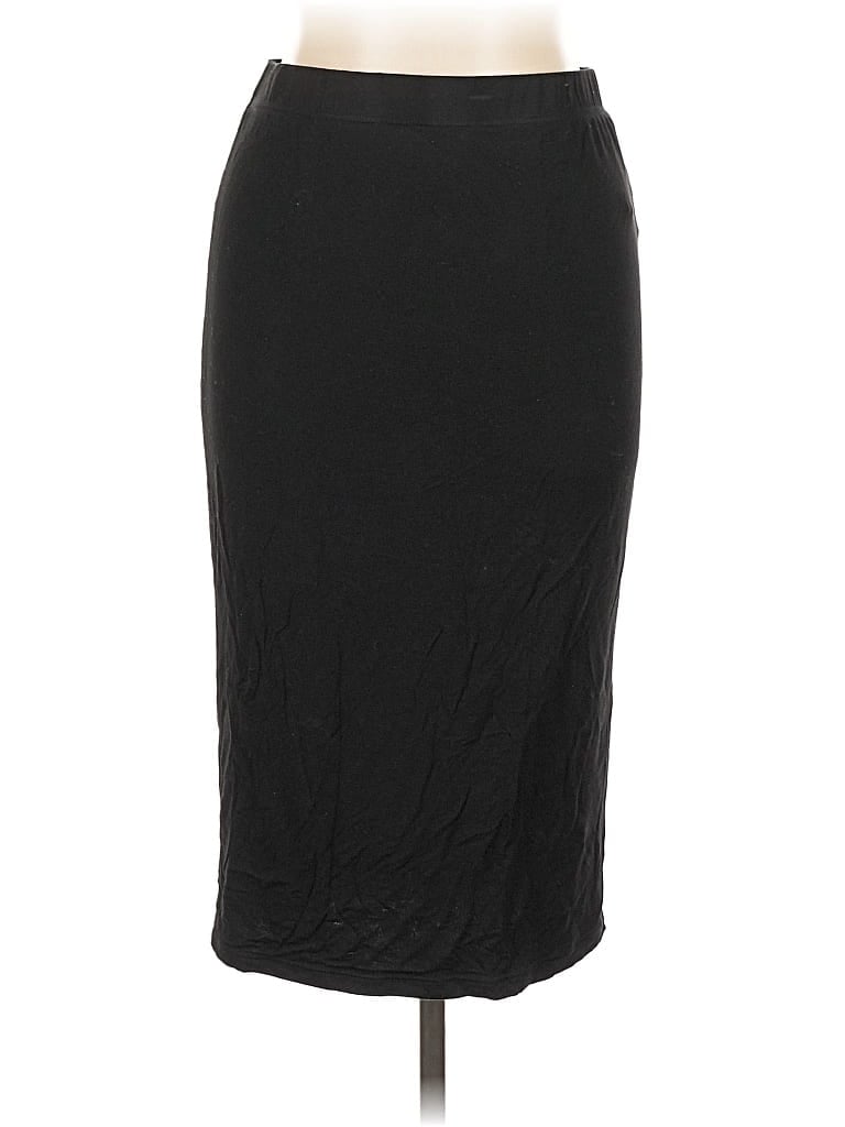 Pre-owned Shein Curve Formal Skirt In Black