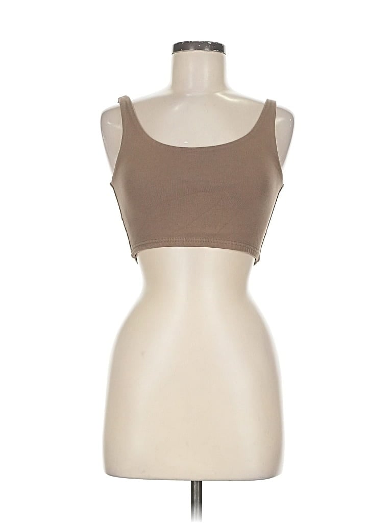 Pre-owned J. Galt Tank Top Tan Strapless Neckline Tops In Brown