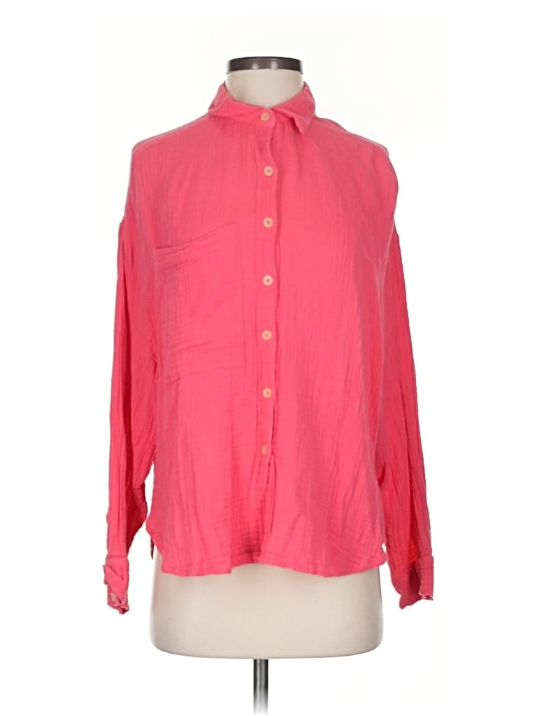 Pre-owned Out From Under Long Sleeve Blouse In Pink