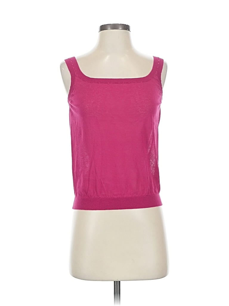 Pre-owned Max Mara Sleeveless Top Pink Scoop Neck Tops