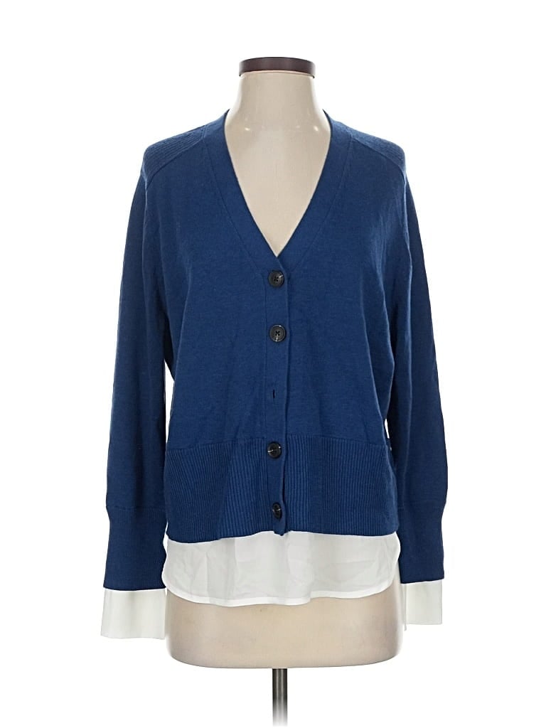 Pre-owned Karen Kane Cardigan Sweater In Blue
