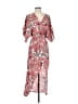 Lezat 100% Polyester Print Pink Casual Dress Size XS - photo 1