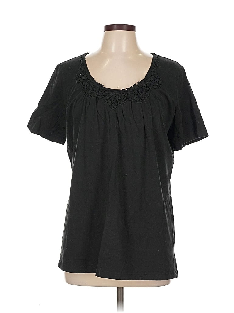 Pre-owned Jane Ashley Short Sleeve T-shirt In Black